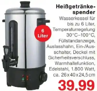 Jawoll Heißgetränkespender Angebot