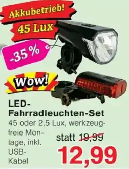 Jawoll LED- Fahrradleuchten-Set Angebot