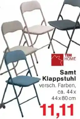 Jawoll TIM HOME Samt Klappstuhl Angebot