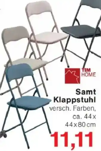 Jawoll TIM HOME Samt Klappstuhl Angebot