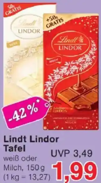 Jawoll Lindt Lindor Tafel Angebot