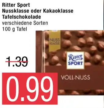 Marktkauf Ritter Sport Nussklasse oder Kakaoklasse Tafelschokolade Angebot