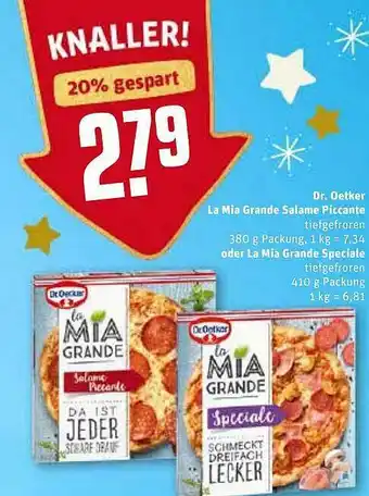 REWE Dr. Oetker La Mia Grande Salame Piccante Oder La Mia Grande Speciale Angebot