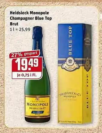 REWE Heisieck Monopole Champagner Blue Top Brut Angebot