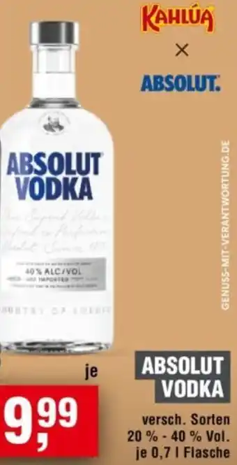 Handelshof Absolut vodka Angebot