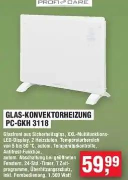 Handelshof PROFI CARE GLAS-KONVEKTORHEIZUNG PC-GKH 3118 Angebot