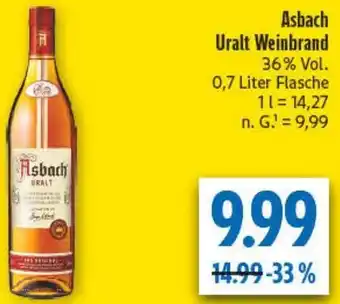 diska Asbach Uralt Weinbrand Angebot