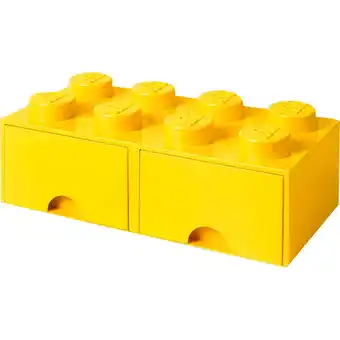 Netto Marken-Discount Room Copenhagen Aufbewahrungsbox LEGO Brick Drawer 8 gelb Angebot