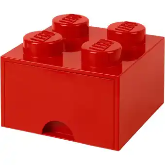Netto Marken-Discount Room Copenhagen Aufbewahrungsbox LEGO Brick Drawer 4 rot Angebot