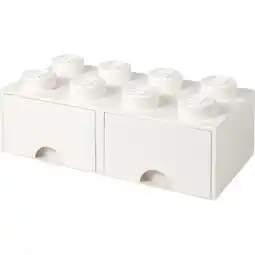 Netto Marken-Discount Room Copenhagen Aufbewahrungsbox LEGO Brick Drawer 8 weiß Angebot
