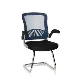 Netto Marken-Discount hjh OFFICE Freischwinger FLYER PRO V Stoff / Netzstoff mit Armlehnen Angebot