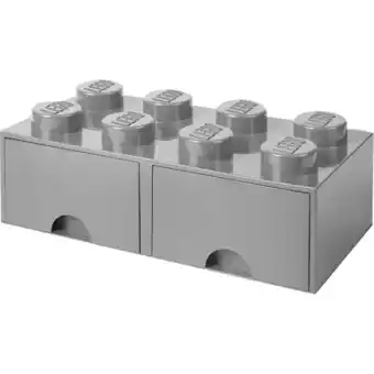 Netto Marken-Discount Room Copenhagen Aufbewahrungsbox LEGO Brick Drawer 8 grau Angebot