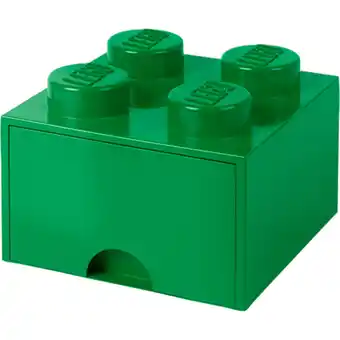 Netto Marken-Discount Room Copenhagen Aufbewahrungsbox LEGO Brick Drawer 4 grün Angebot
