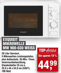 Handelshof EXQUISIT MIKROWELLE MW 900-030 WEISS Angebot