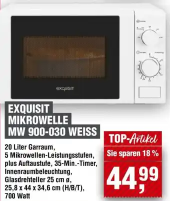 Handelshof EXQUISIT MIKROWELLE MW 900-030 WEISS Angebot