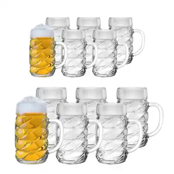 Netto Marken-Discount Stölzle Lausitz Bierkrüge Diamond 0,5 l & 1 l 12er Set Angebot
