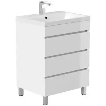 Netto Marken-Discount Stand Badmöbel Fellini 60 SoftClose eiche gold mit drei grifflosen Schubladen Angebot