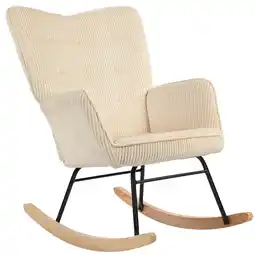 Netto Marken-Discount HOMCOM Schaukelstuhl Kord, Buchenholz Angebot