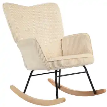 Netto Marken-Discount HOMCOM Schaukelstuhl Kord, Buchenholz Angebot