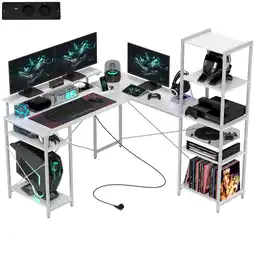 Netto Marken-Discount HOMCOM Eckschreibtisch Spanplatte, Metall Angebot