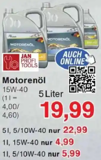 Jawoll JAN PROFI TOOLS Motorenöl Angebot