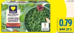 diska EDEKA Herzstücke Junger Spinat Angebot