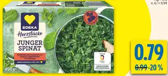 diska EDEKA Herzstücke Junger Spinat Angebot