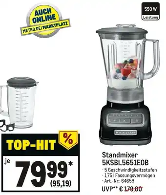 METRO KitchenAid Standmixer | 5KSBL5651E0B Angebot