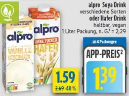diska alpro Soya Drink oder Hafer Drink Angebot
