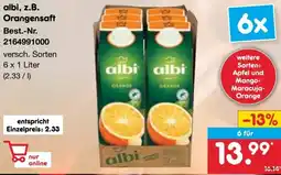 Netto Marken-Discount albi, z.B. Orangensaft Angebot