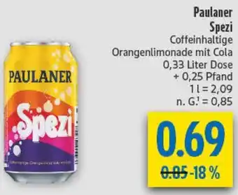 diska Paulaner Spezi Angebot