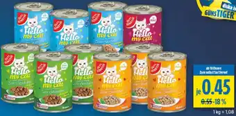 diska Gut & Günstig Hello my cat Zarte Stückchen in feiner Sauce Angebot