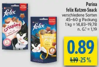 diska Purina felix Katzen-Snack Angebot