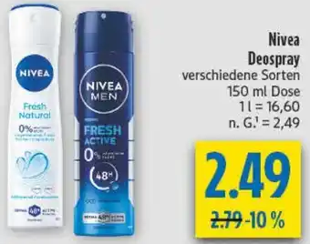 diska Nivea Deospray Angebot