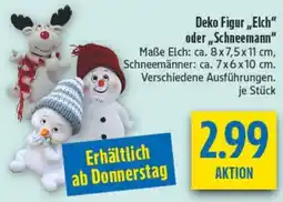 diska Deko Figur „Elch" oder Schneemann Angebot