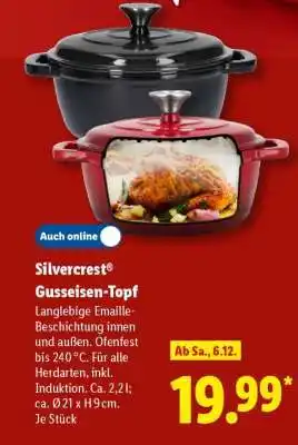 Lidl Silvercrest Gusseisen-Topf Angebot