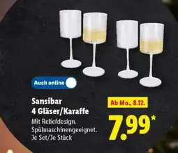 Lidl Sansibar 4 Gläser/Karaffe Angebot