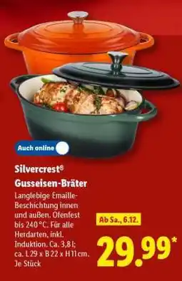Lidl Silvercrest Gusseisen-Bräter Angebot