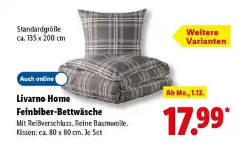 Lidl LIVARNO home Feinbiber-Bettwäsche Angebot