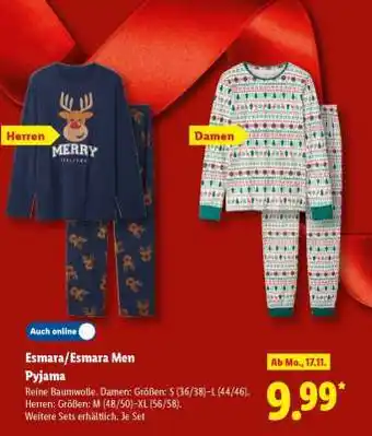 Lidl Esmara/Esmara Men Pyjama Angebot