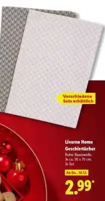 Lidl LIVARNO home Geschirrtücher Angebot
