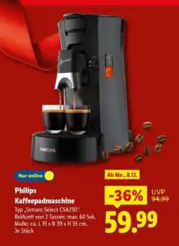 Lidl PHILIPS Kaffeepadmaschine Angebot