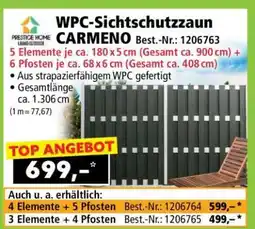Norma WPC-Sichtschutzzaun CARMENO Angebot