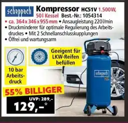 Norma Kompressor HC51V 1.500W, 50l Kessel Angebot