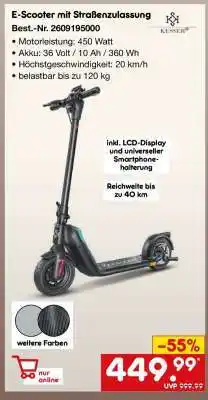 Netto Marken-Discount E-Scooter mit Straßenzulassung Angebot