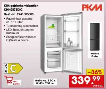Netto Marken-Discount Kühlgefrierkombination KHKGT3I3XC Angebot