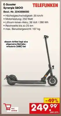 Netto Marken-Discount E-Scooter Synergie S600 Angebot