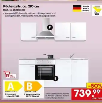 Netto Marken-Discount Küchenzeile, ca. 210 cm Angebot