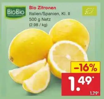 Netto Marken-Discount Bio-Zitronen Angebot