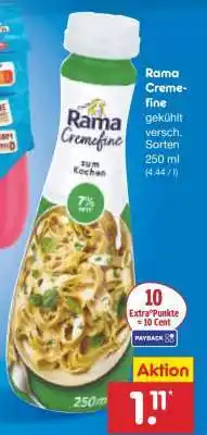Netto Marken-Discount Rama Cremefine Angebot